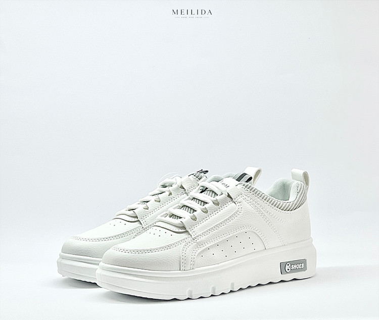 ونس وارداتی راحتی زنانه روزمره برند k shoes کد 13332 رنگ سفید طوسی