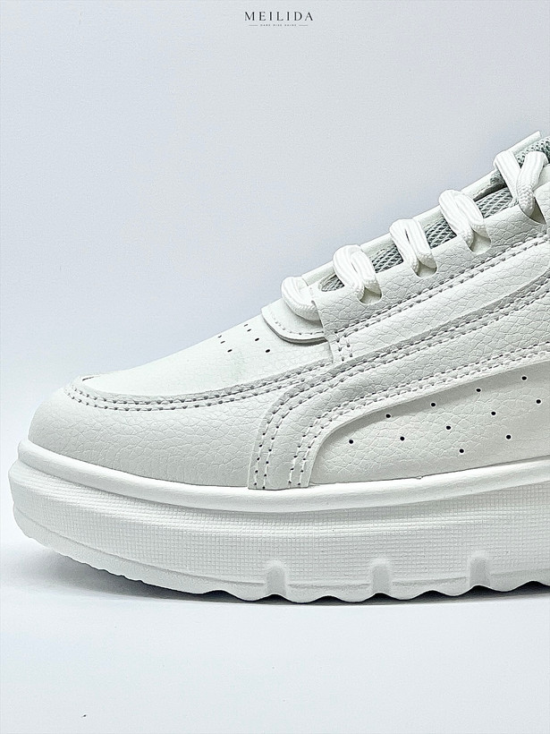 ونس وارداتی راحتی زنانه روزمره برند k shoes کد 13332 رنگ سفید طوسی