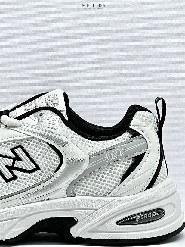 کتونی وارداتی راحتی زنانه روزمره و پیاده روی نیوبالانس برند k shoes کد ۱۳۱۸۹ رنگ سفید مشکی