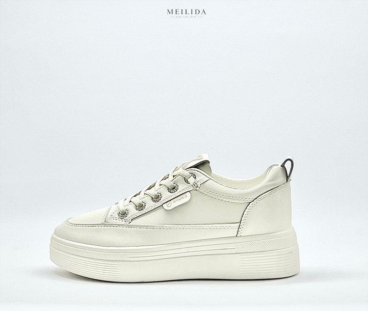 ونس بند کشی وارداتی راحتی زنانه روزمره و پیاده روی برند k shoes کد 12959 رنگ سفیدکرم