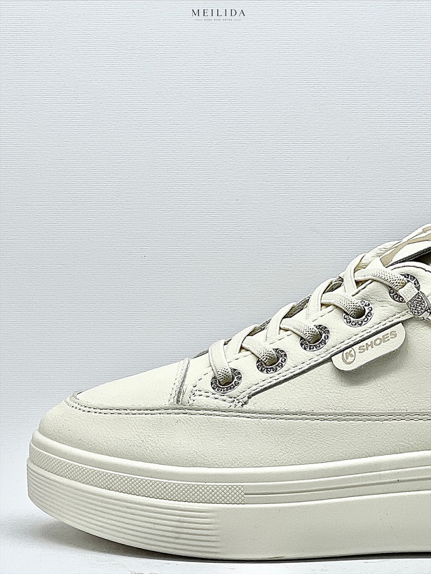 ونس بند کشی وارداتی راحتی زنانه روزمره و پیاده روی برند k shoes کد 12959 رنگ سفیدکرم